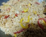 A picture of step 3 of Egg stir fried rice.