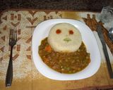 A picture of step 3 of Braised rice and beef stew.