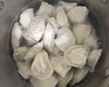 A picture of step 1 of Boiled Dumplings with Spicy Sauce (2 Versions: With or Without Korean Chili Paste).