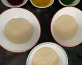 A picture of step 2 of Pancake (beet,coriander,banana,turmeric).