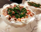 A picture of step 5 of Makhana moongfali raita and Crispy potatoes raita.