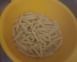 A picture of step 1 of Cold Pasta with Zucchini and Smoked Salmon.