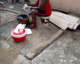 A picture of step 4 of Unadulterated fufu/akpu 😁😁😋.