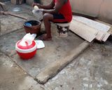 A picture of step 4 of Unadulterated fufu/akpu 😁😁😋.