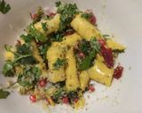 A picture of step 7 of Khandvi.