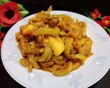 A picture of step 2 of Tinday ki sabji (apple gourd).