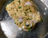 A picture of step 1 of Sindhi koki.