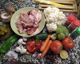 Foto del paso 1 de la receta: Arroz de coliflor con pollo
