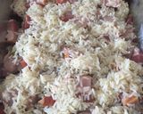 Csirkecombbal és császárszalonnával rakott brokkolis karfiol recept fázis 4 fotója