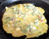 A picture of step 3 of Spinach gramflour cheela.