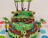 A picture of step 9 of Vickys Jungle Cake Decoration Idea.