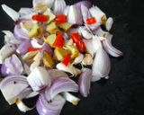 A picture of step 1 of Matar Paneer Masala.