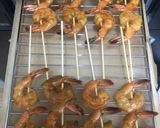 A picture of step 4 of Grilled Honey Prawns Skewers (Bali Style).