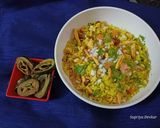 A picture of step 3 of Poha chat.