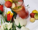 A picture of step 2 of Melon ball punch.