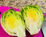 A picture of step 1 of Tudela Lettuce Hearts with Escalivada and Mackerel.