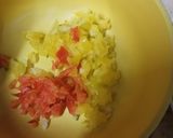 A picture of step 2 of Capsicum chaat.