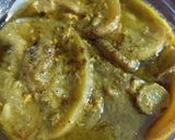 A picture of step 5 of Lauki ki yakhni.