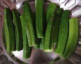 A picture of step 6 of Besan wali kurkuri bhindi.