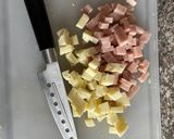 Foto del paso 3 de la receta: Tortilla de arroz con jamón y queso 🧑🏻🍳