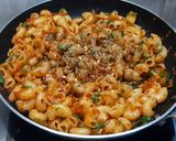 A picture of step 7 of Masala macaroni.
