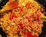 A picture of step 6 of Vegetarian Vegetable Paella.