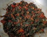 A picture of step 5 of Lal saag sabji.