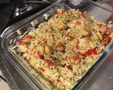 Une image de l'étape 9 de Salade de riz aux moules,tomates et courgette.