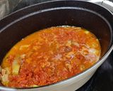 A picture of step 4 of Pasta Alla Vodka.