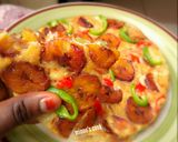 A picture of step 5 of Plantain fritata.
