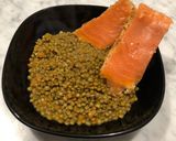 Foto del passaggio 6 della ricetta Lenticchie al curry con pane bruschettato al salmone 🍛