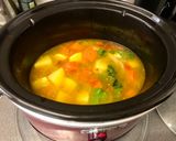 A picture of step 3 of Vegetarian Lentil Stew with Ginger, Turmeric, and Cilantro 🌿.