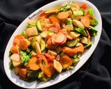 A picture of step 16 of Fattoush salad.