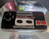 A picture of step 9 of Nes controller cake.