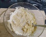 A picture of step 1 of Sandwich Dhokla.