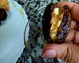 A picture of step 3 of Biscoff Stuffed Dates.