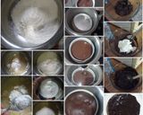 A picture of step 7 of Eggless chocolate patila cake.