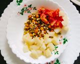 A picture of step 2 of Sprouted Moong, Kala chana Chaat 😋.