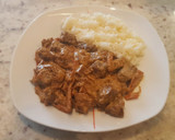 Foto del paso 7 de la receta: Ragout de ternera y setas en salsa de soja y nata