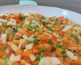 A picture of step 3 of Rice with Vegetables and Fried Egg.
