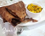 A picture of step 5 of Sprouted Ragi/Finger Millet Flour and Moong Dosas.