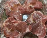 A picture of step 1 of Port & Blackcurrant marinated Pork shoulder steaks.