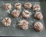 A picture of step 4 of Crinkle Chocolate Cookies.
