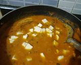 A picture of step 10 of Paneer butter masala.