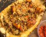 A picture of step 4 of Chinese fried rice.