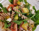 A picture of step 5 of My Wholemeal fusili Cheese Salad 😉.