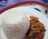 A picture of step 2 of White Rice with Vegetable Egg Sauce.