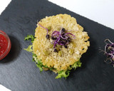 Foto del paso 5 de la receta: Milhoja crujiente de queso curado y pipas con tapenade y mermelada de pimiento