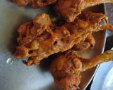 A picture of step 2 of Schezwan lolipop chicken.