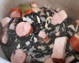 A picture of step 1 of Feijoada (Brazilian Black Beans Stew).